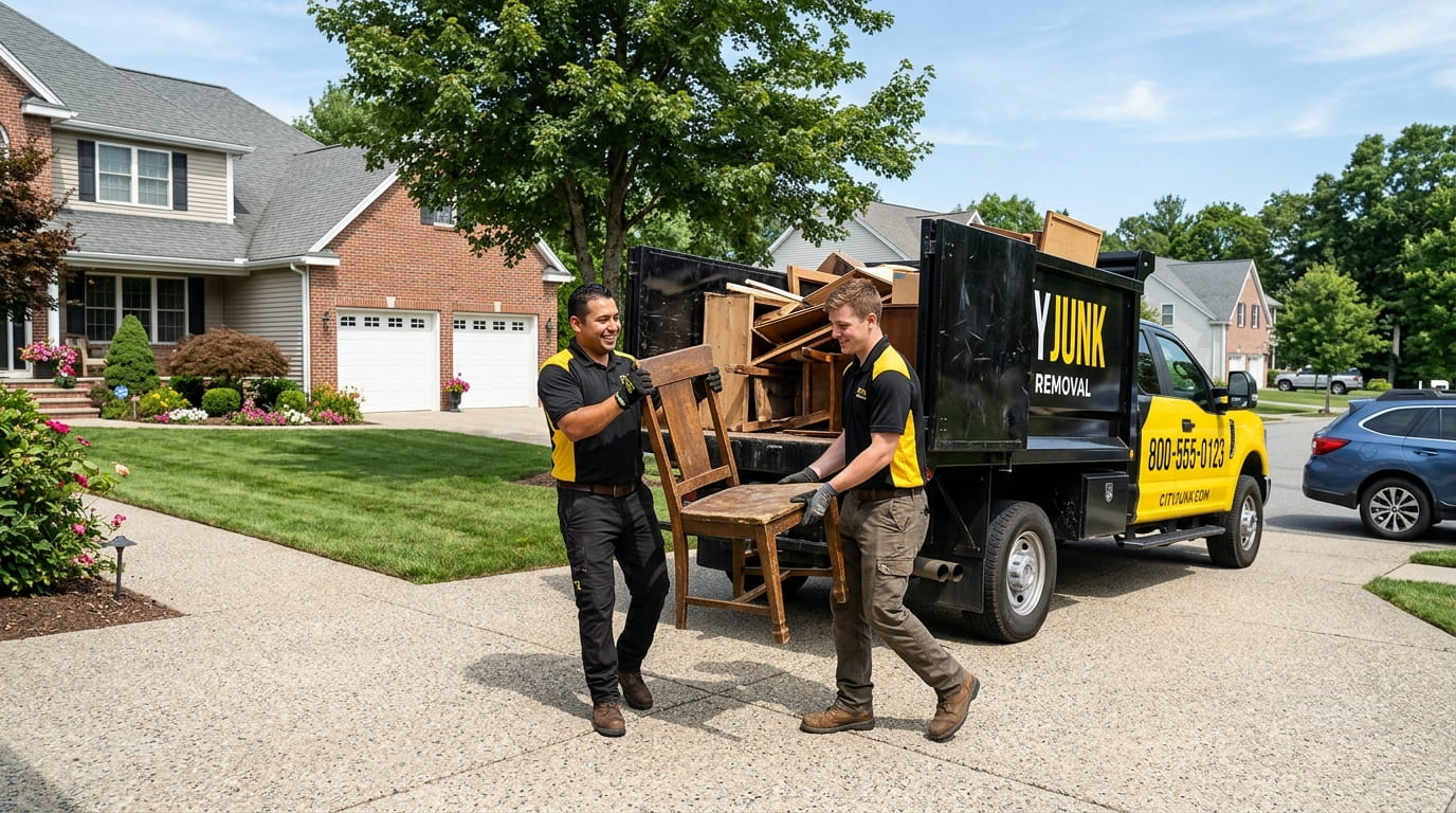 Blase's Junk Removal services Heavy Hauling Crew & Truck